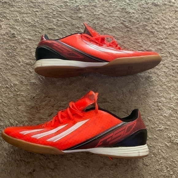 Adidas Mens Size 12 RF10 IN G96445 Orange Black Indoor Soccer Shoes - Picture 3 of 7